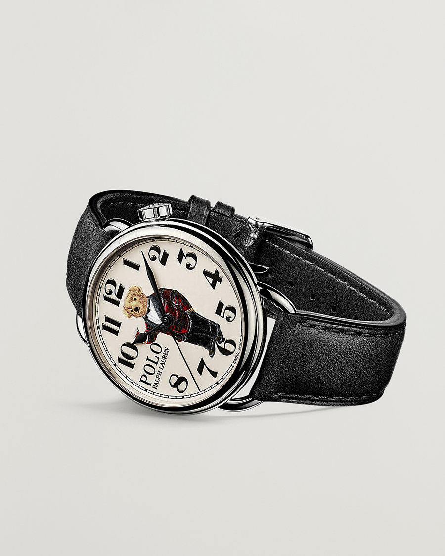 Herre | Skinnrem | Polo Ralph Lauren | 42mm Automatic Tartan White Dial