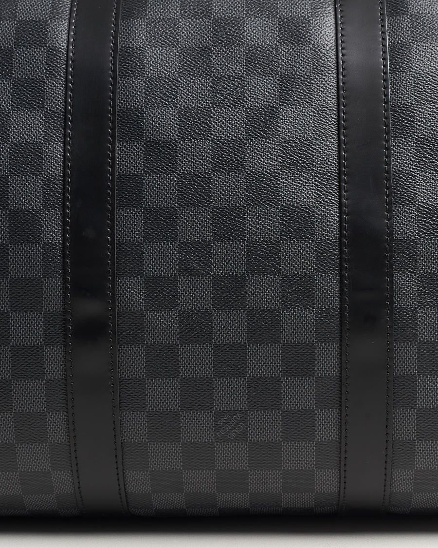 Herre | Louis Vuitton Pre-Owned Keepall Bandoulière 55 Damier Graphite | Louis Vuitton Pre-Owned | Keepall Bandoulière 55 Damier Graphite