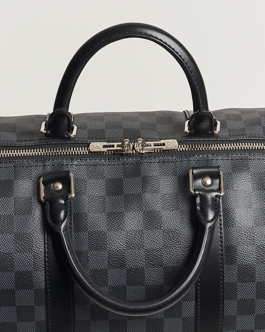 Herre | Louis Vuitton Pre-Owned Keepall Bandoulière 55 Damier Graphite | Louis Vuitton Pre-Owned | Keepall Bandoulière 55 Damier Graphite