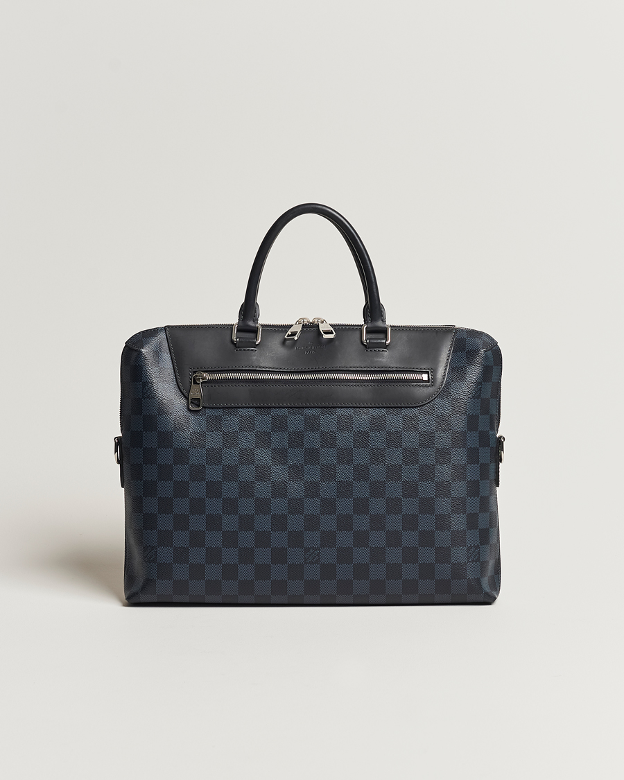 Herre | Louis Vuitton Pre-Owned Porte-Documents Jour Briefcase Damier Navy | Louis Vuitton Pre-Owned | Porte-Documents Jour Briefcase Damier Navy