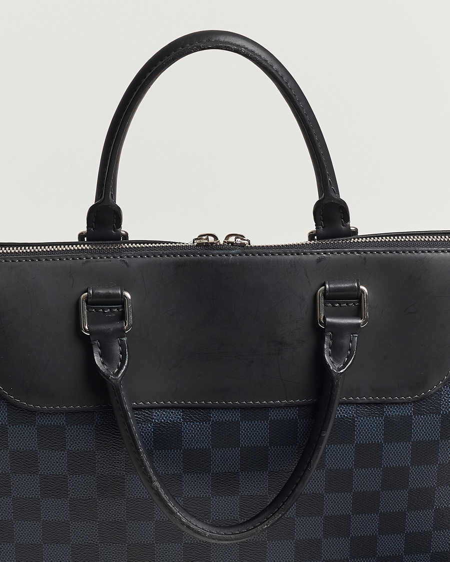 Herre | Louis Vuitton Pre-Owned Porte-Documents Jour Briefcase Damier Navy | Louis Vuitton Pre-Owned | Porte-Documents Jour Briefcase Damier Navy