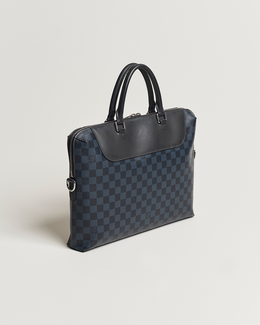Herre | Louis Vuitton Pre-Owned Porte-Documents Jour Briefcase Damier Navy | Louis Vuitton Pre-Owned | Porte-Documents Jour Briefcase Damier Navy
