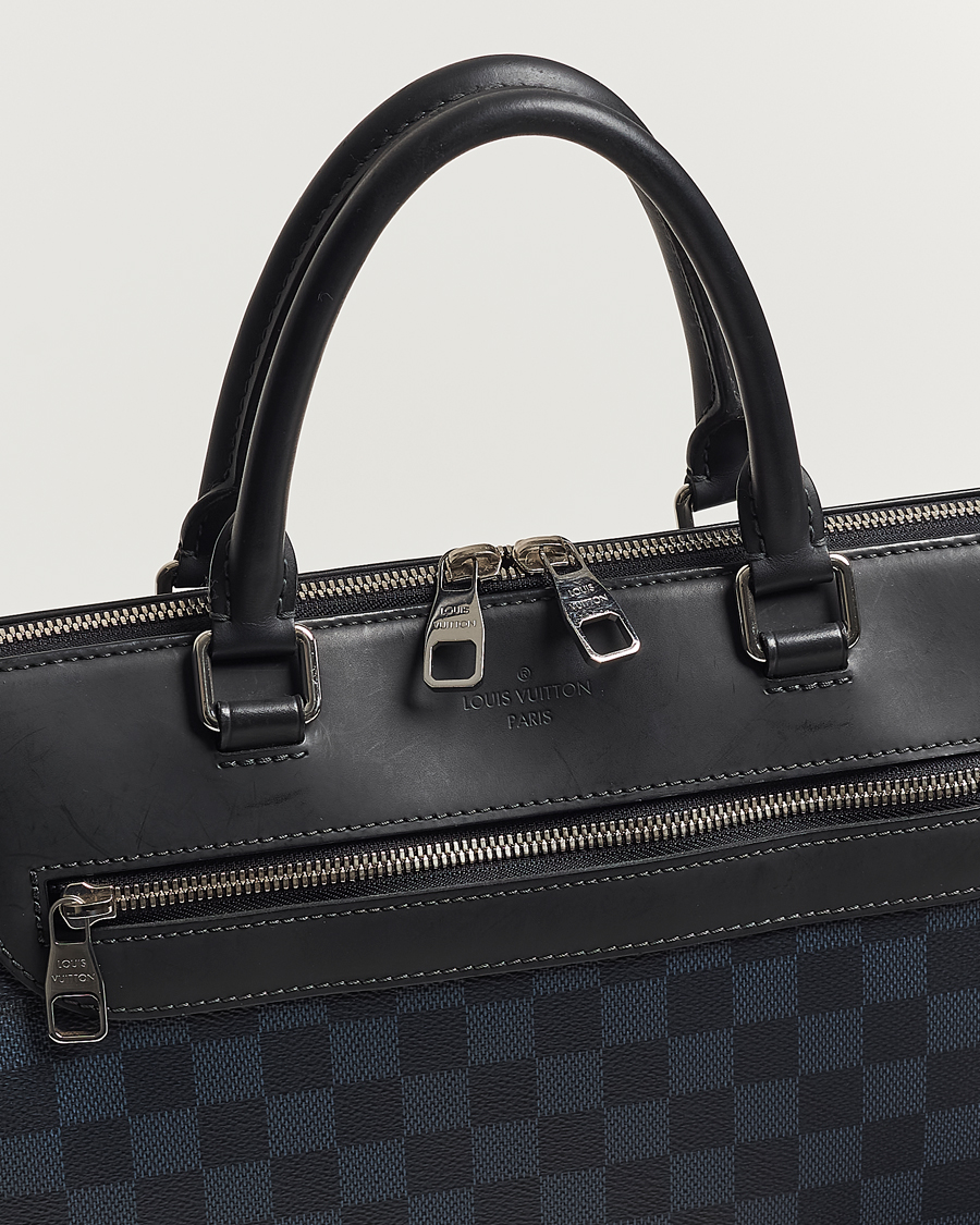 Herre | Louis Vuitton Pre-Owned Porte-Documents Jour Briefcase Damier Navy | Louis Vuitton Pre-Owned | Porte-Documents Jour Briefcase Damier Navy