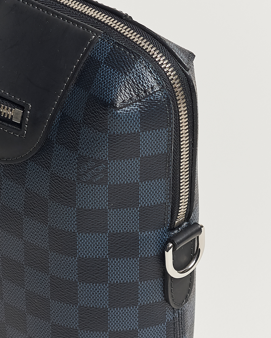 Herre | Louis Vuitton Pre-Owned Porte-Documents Jour Briefcase Damier Navy | Louis Vuitton Pre-Owned | Porte-Documents Jour Briefcase Damier Navy