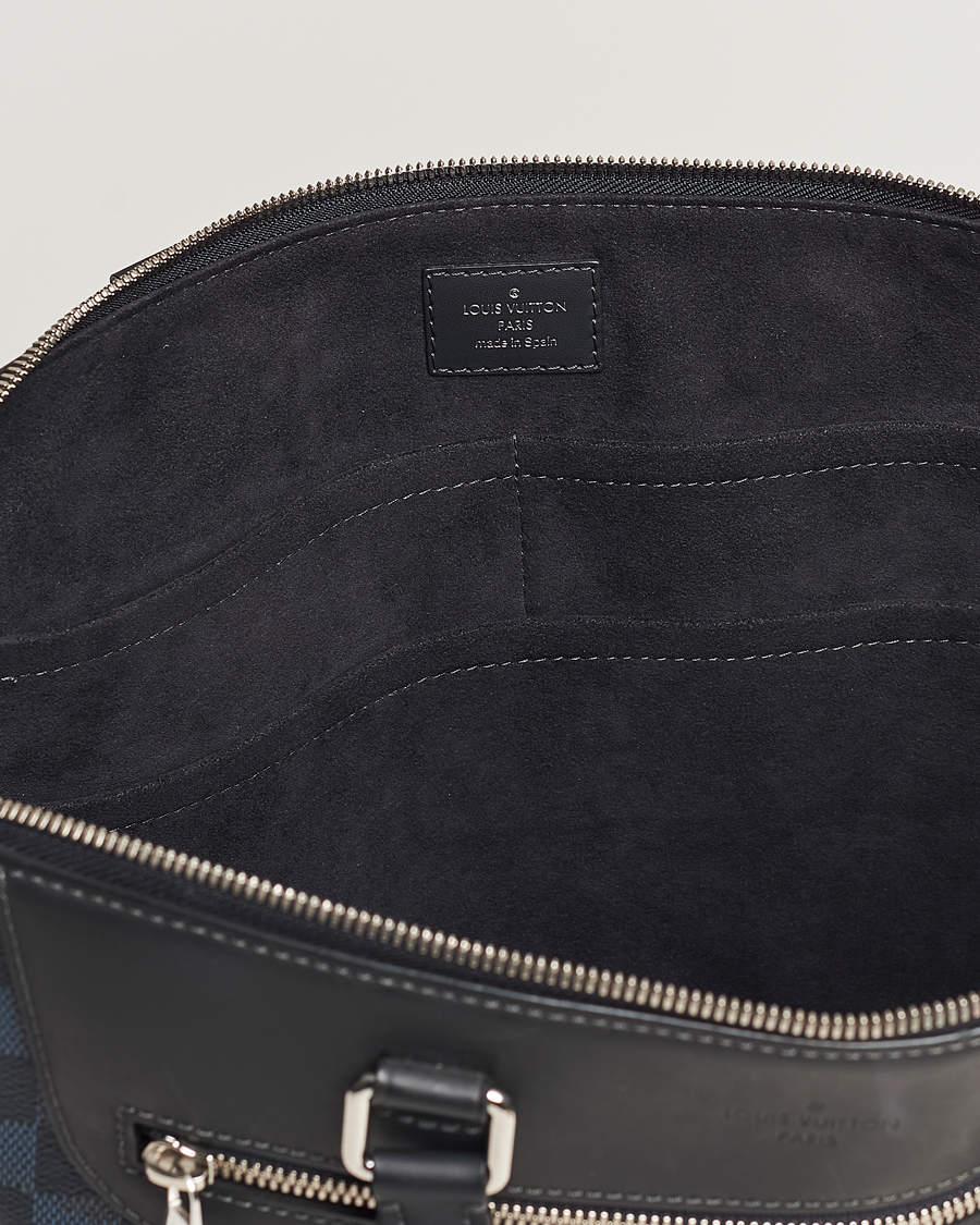 Herre | Louis Vuitton Pre-Owned Porte-Documents Jour Briefcase Damier Navy | Louis Vuitton Pre-Owned | Porte-Documents Jour Briefcase Damier Navy