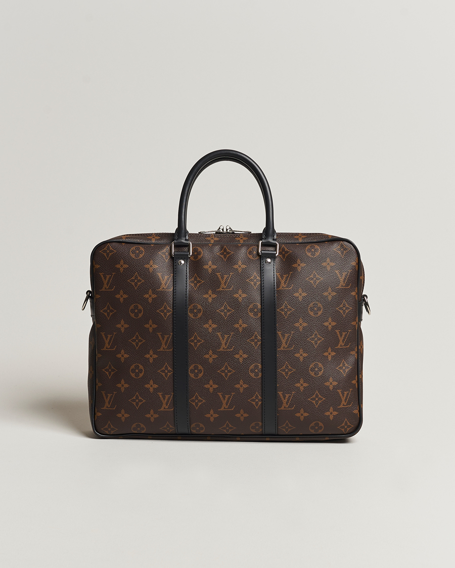 Herre | Louis Vuitton Pre-Owned Porte-Documents Voyage Briefcase Monogram Macassar | Louis Vuitton Pre-Owned | Porte-Documents Voyage Briefcase Monogram Macassar