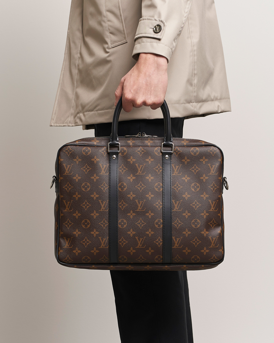 Herre | Louis Vuitton Pre-Owned Porte-Documents Voyage Briefcase Monogram Macassar | Louis Vuitton Pre-Owned | Porte-Documents Voyage Briefcase Monogram Macassar
