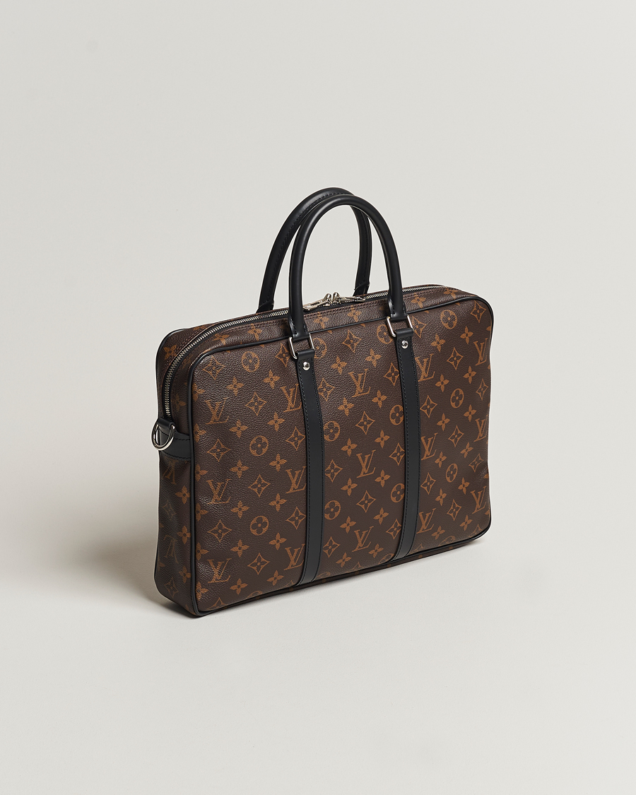Herre | Louis Vuitton Pre-Owned Porte-Documents Voyage Briefcase Monogram Macassar | Louis Vuitton Pre-Owned | Porte-Documents Voyage Briefcase Monogram Macassar