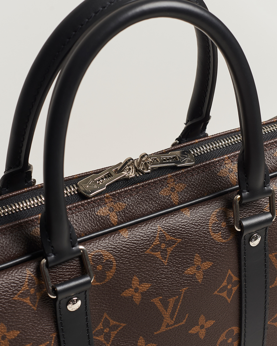 Herre | Louis Vuitton Pre-Owned Porte-Documents Voyage Briefcase Monogram Macassar | Louis Vuitton Pre-Owned | Porte-Documents Voyage Briefcase Monogram Macassar