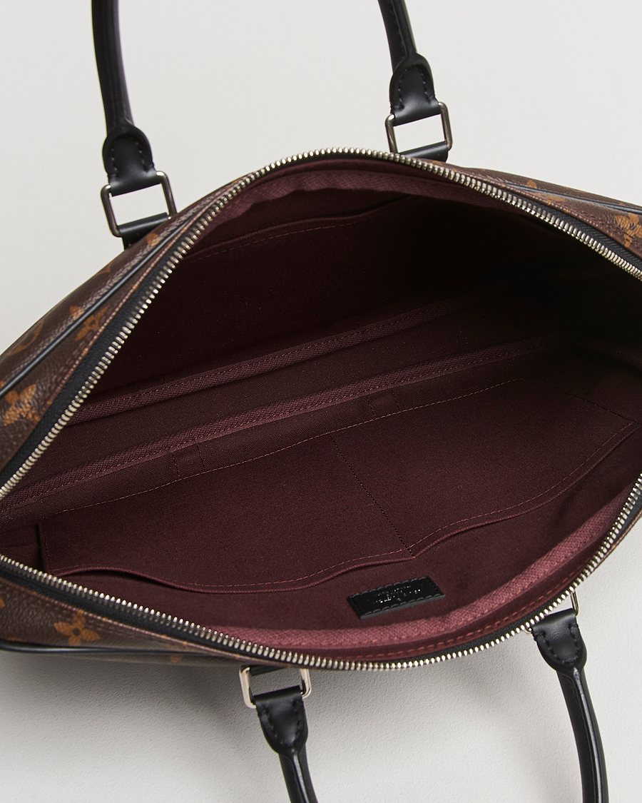 Herre | Louis Vuitton Pre-Owned Porte-Documents Voyage Briefcase Monogram Macassar | Louis Vuitton Pre-Owned | Porte-Documents Voyage Briefcase Monogram Macassar