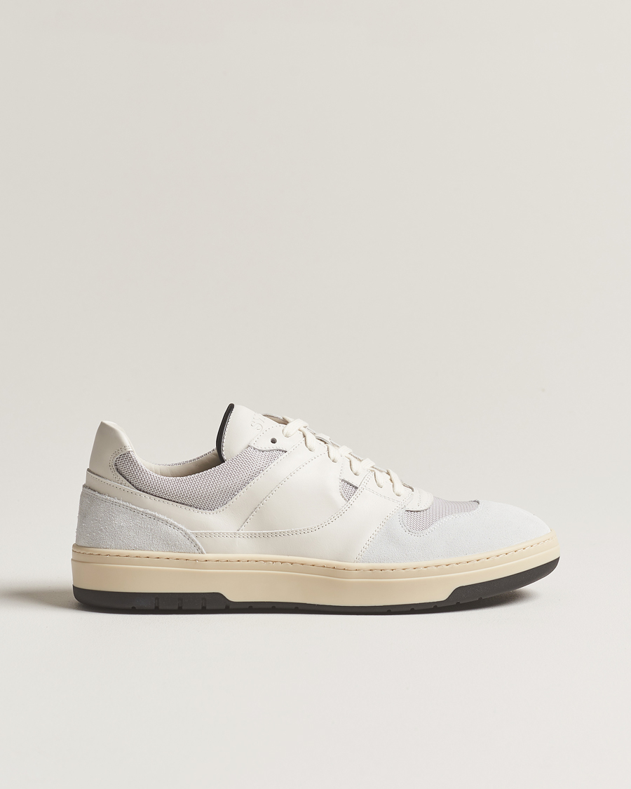 Herre | Sweyd Net Suede/Leather Sneaker White/Grey | Sweyd | Net Suede/Leather Sneaker White/Grey