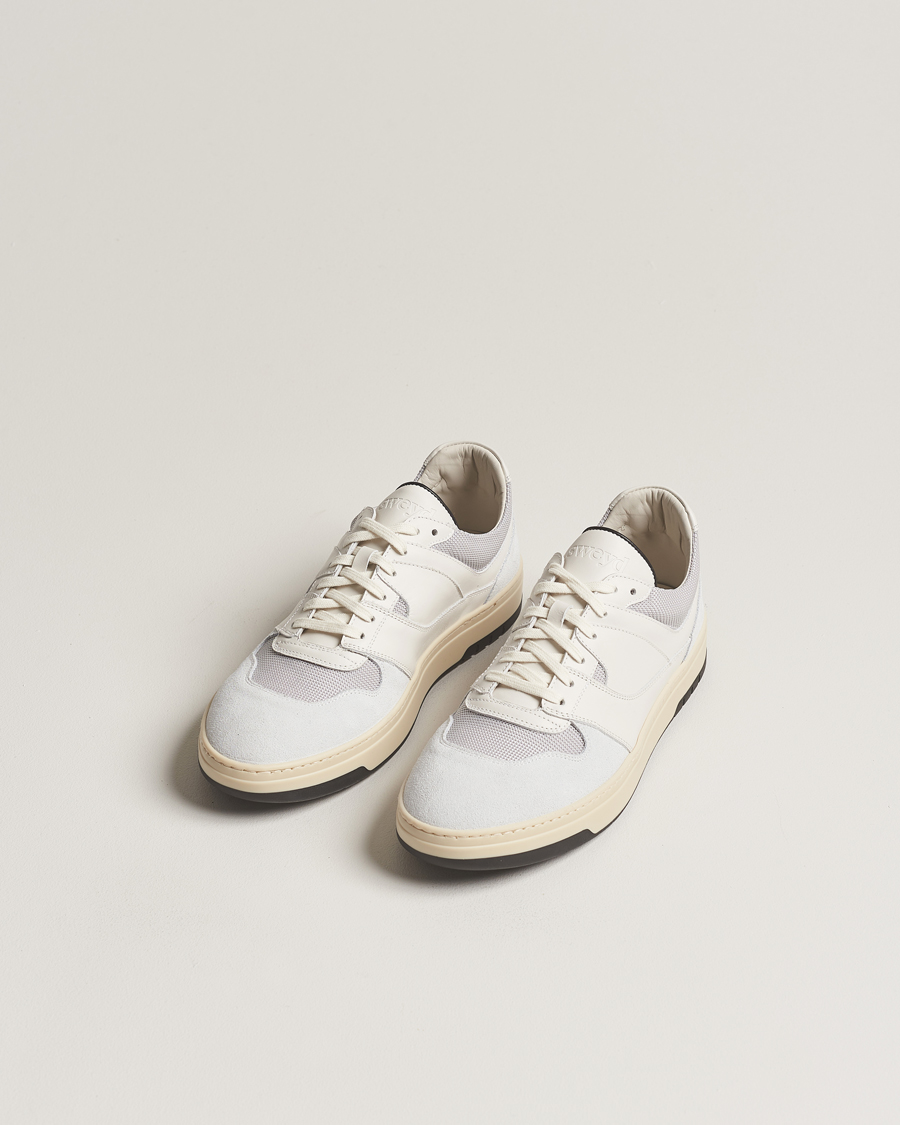 Herre | Sweyd Net Suede/Leather Sneaker White/Grey | Sweyd | Net Suede/Leather Sneaker White/Grey