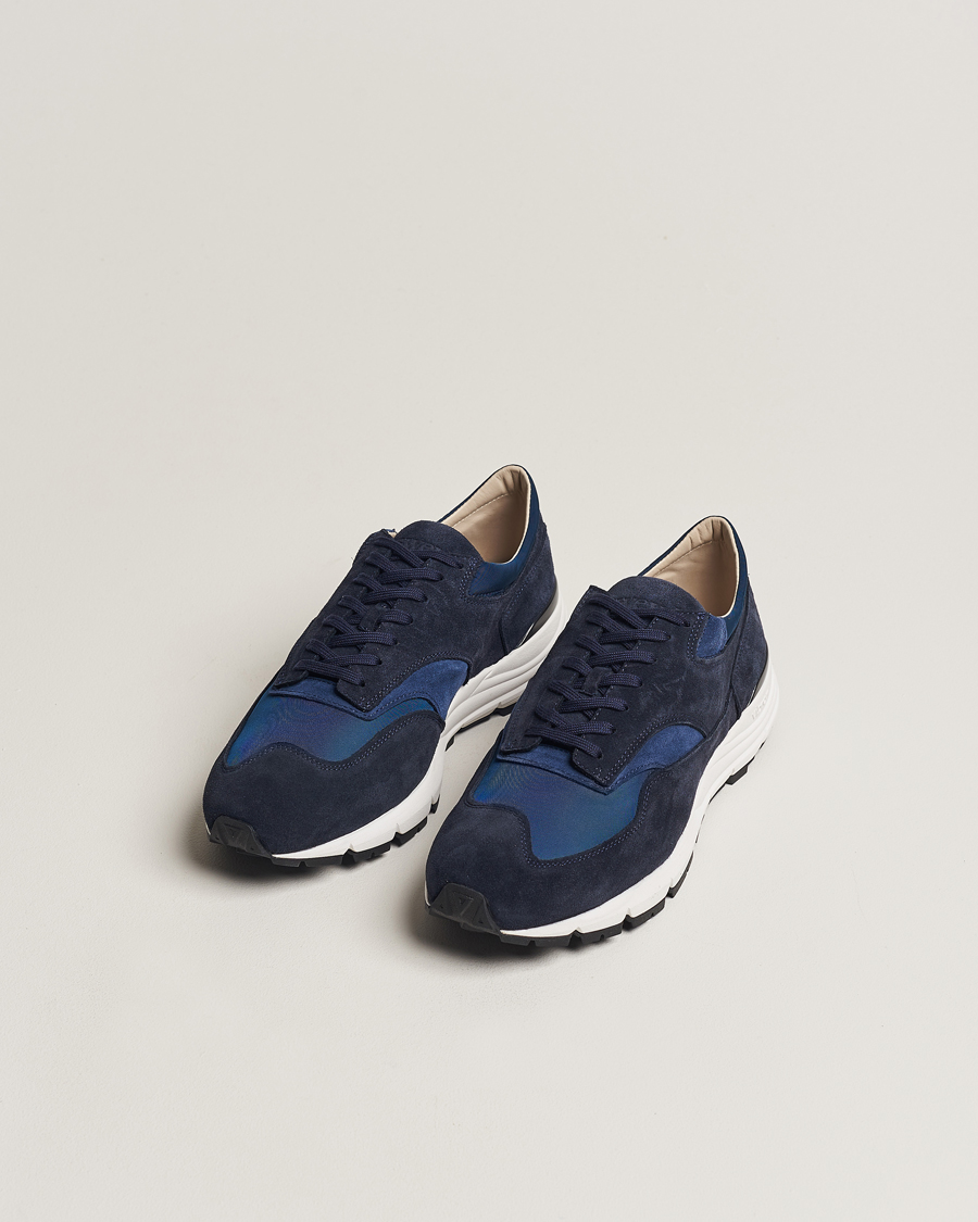 Herre | Sko i mokka | Sweyd | Way Suede Running Sneaker Navy