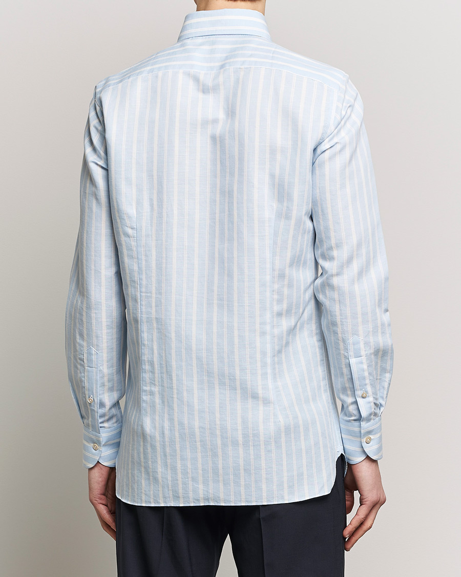 Herre | Skjorter | 100Hands | Cotton Striped Shirt Light Blue