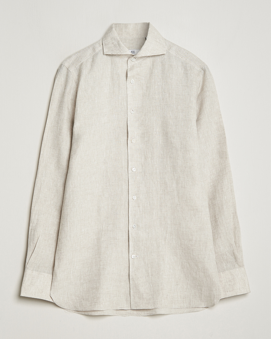 Herre | Skjorter | 100Hands | Linen Shirt Oatmeal