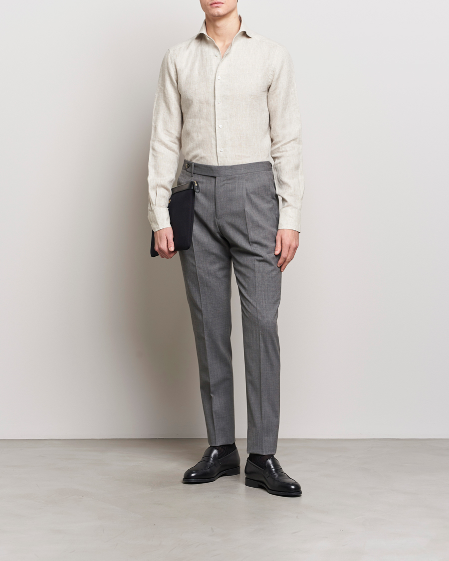 Herre | Skjorter | 100Hands | Linen Shirt Oatmeal