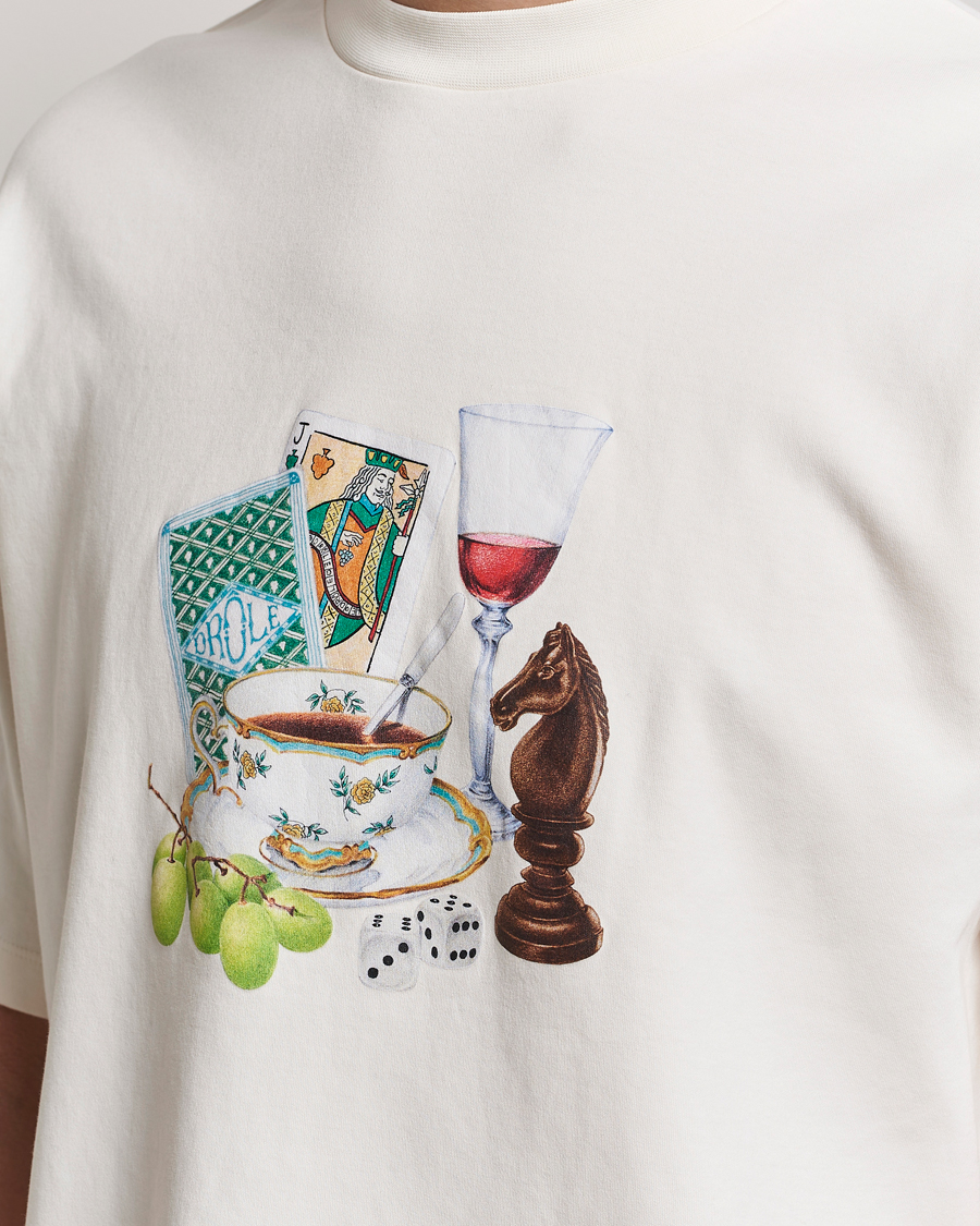 Herre | T-Shirts | Drôle de Monsieur | Apres Midi T-Shirt Cream