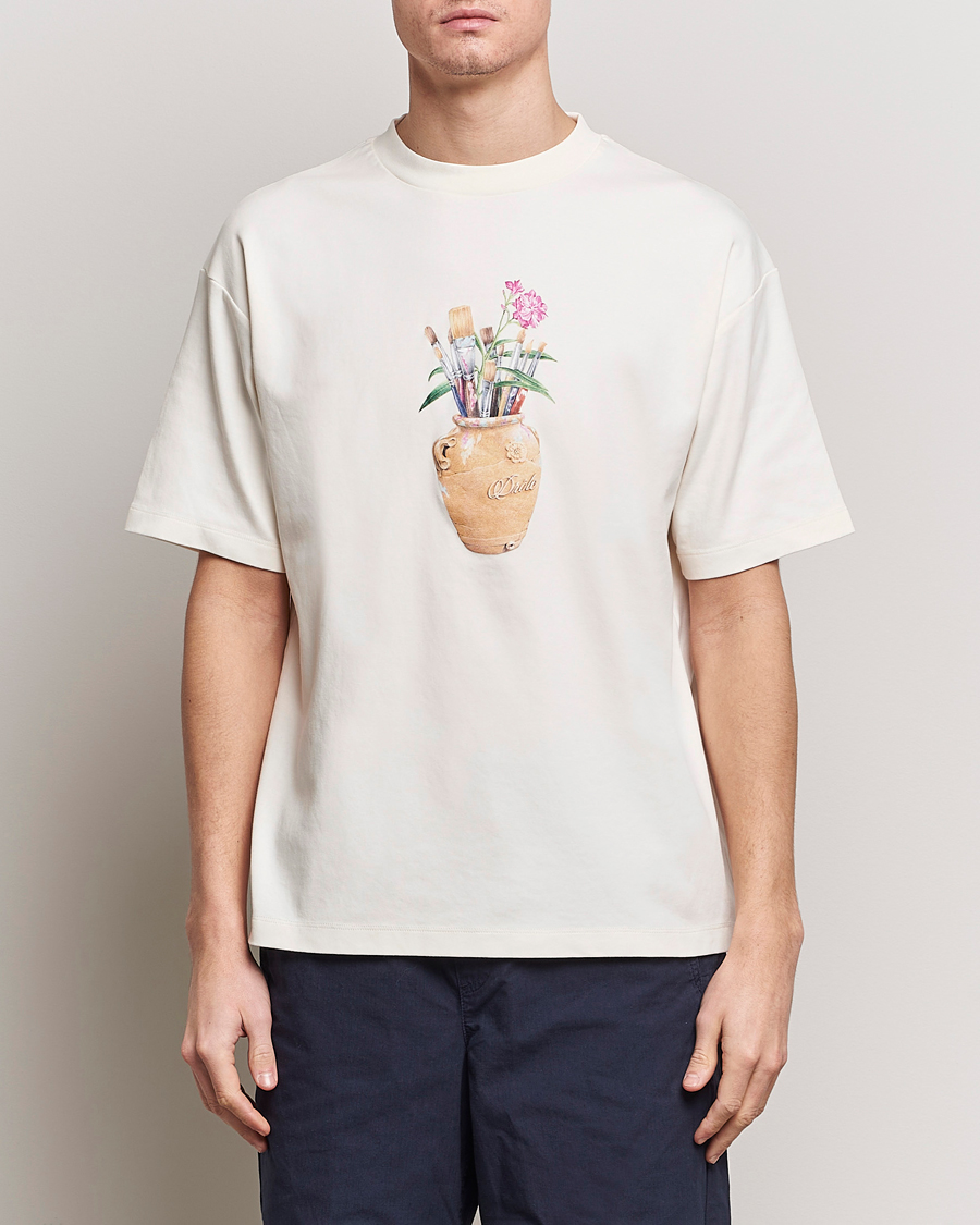 Herre | T-Shirts | Drôle de Monsieur | Pinceaux T-Shirt Cream