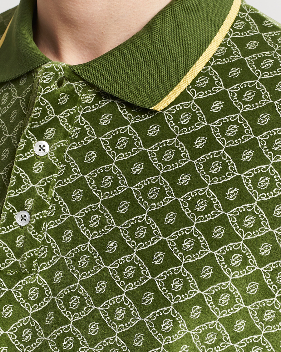 Herre | Pikéer | Drôle de Monsieur | Short Sleeve Monogram Polo Green