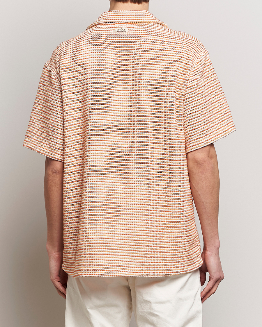 Herre | Skjorter | Drôle de Monsieur | Micro Check Camp Shirt Orange