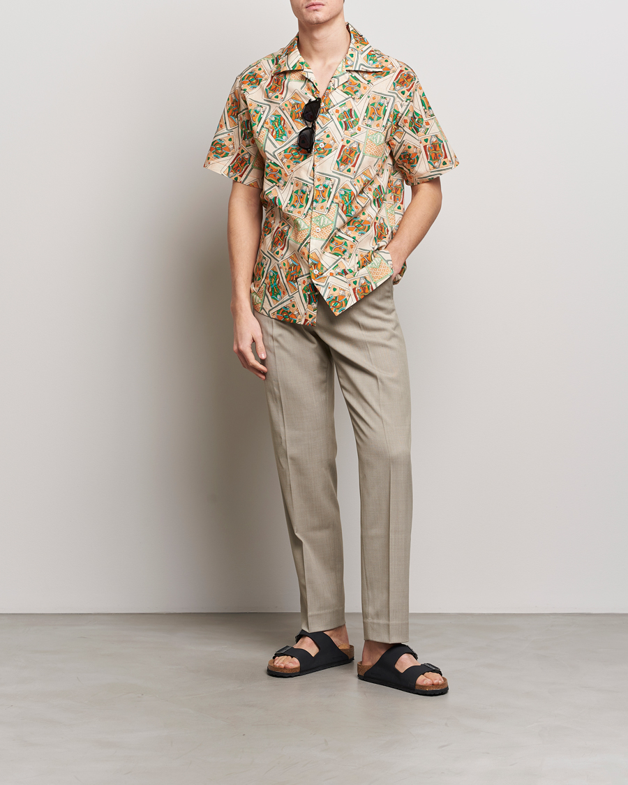 Herre | Skjorter | Drôle de Monsieur | Jeu De Cartes Camp Shirt Peach