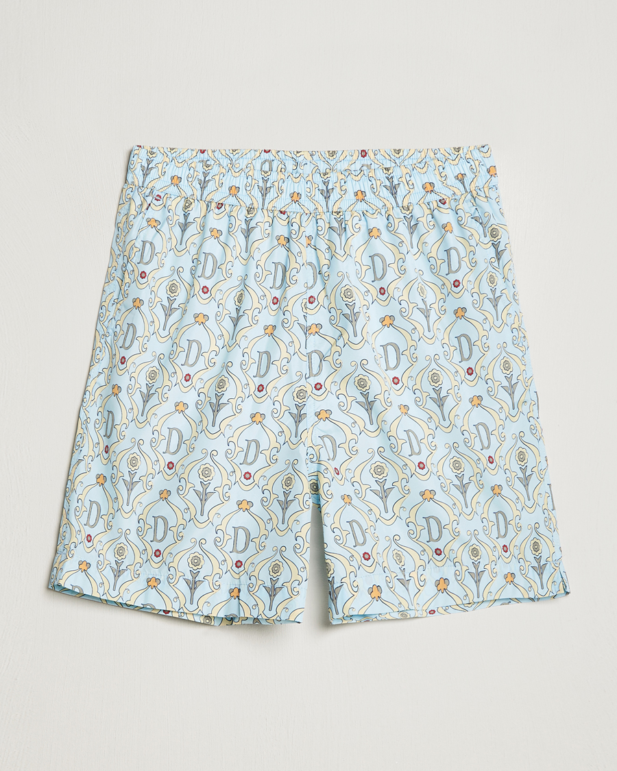 Herre | Badeshorts | Drôle de Monsieur | Ornaments Swim Shorts Light Blue