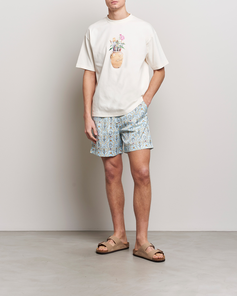 Herre | Badeshorts | Drôle de Monsieur | Ornaments Swim Shorts Light Blue