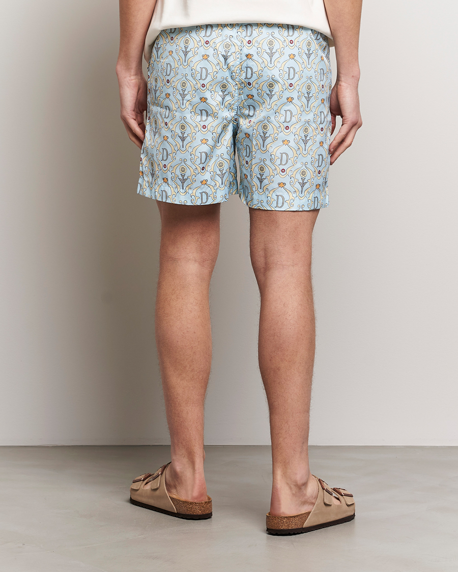 Herre | Badeshorts | Drôle de Monsieur | Ornaments Swim Shorts Light Blue