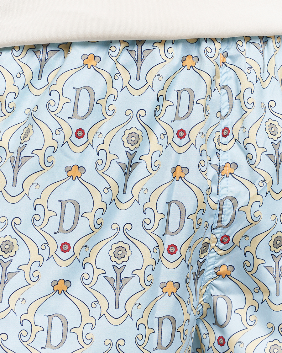 Herre | Badeshorts | Drôle de Monsieur | Ornaments Swim Shorts Light Blue
