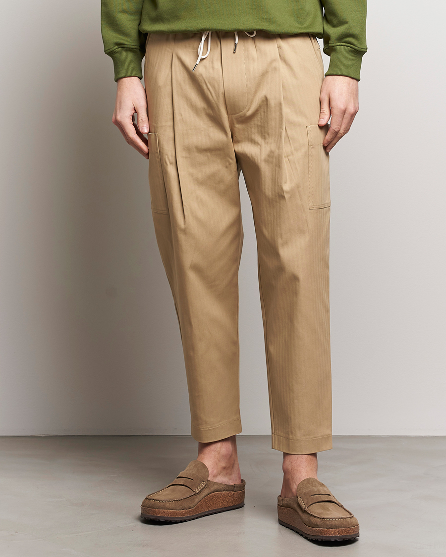 Herre | Contemporary Creators | Drôle de Monsieur | Drawstring Pants Beige