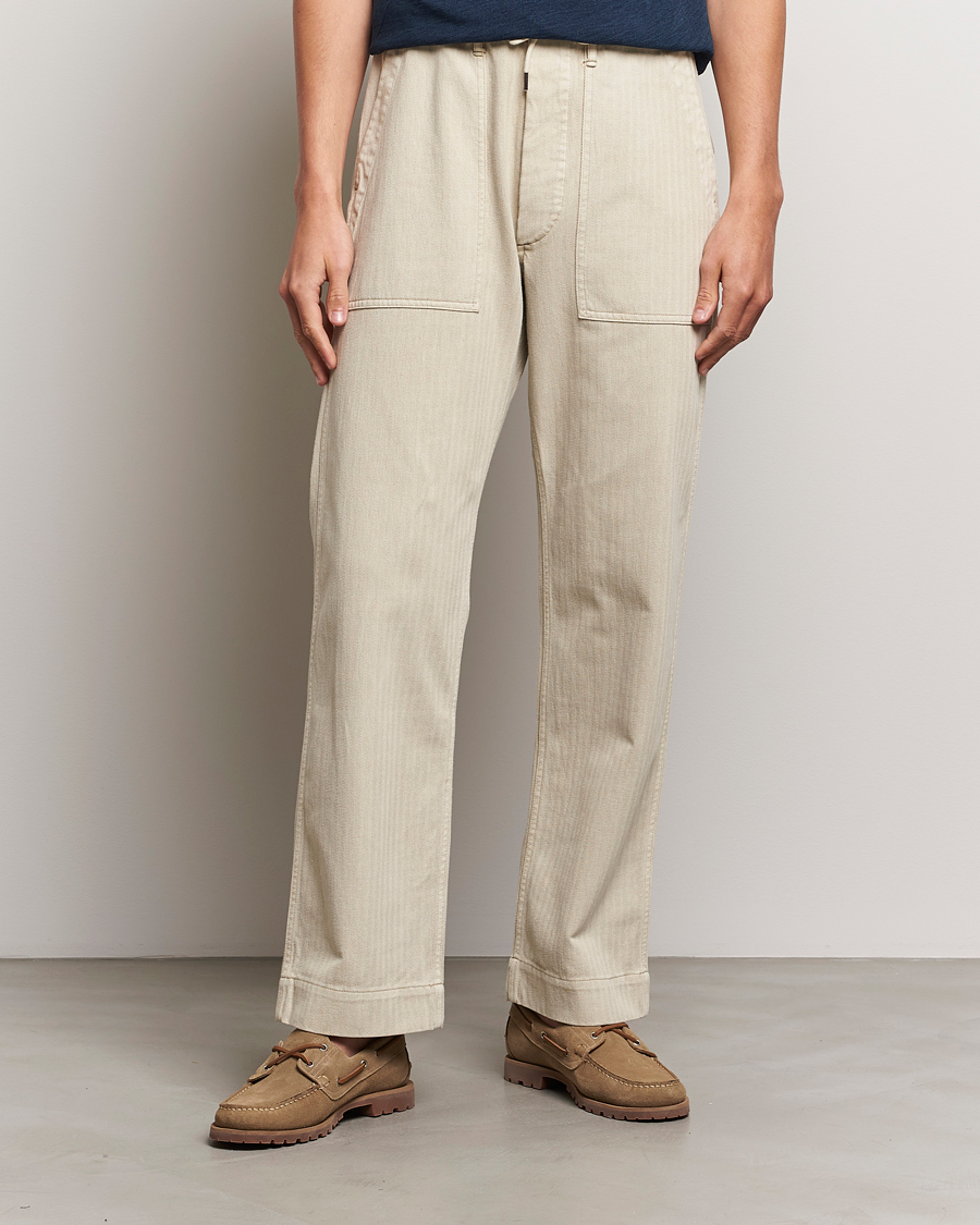 Men | Clothing | RRL | Wilton Herringbone Surplus Pants Off White