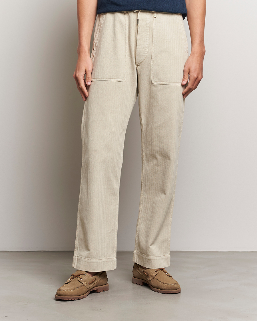 Herre | Klær | RRL | Wilton Herringbone Surplus Pants Off White