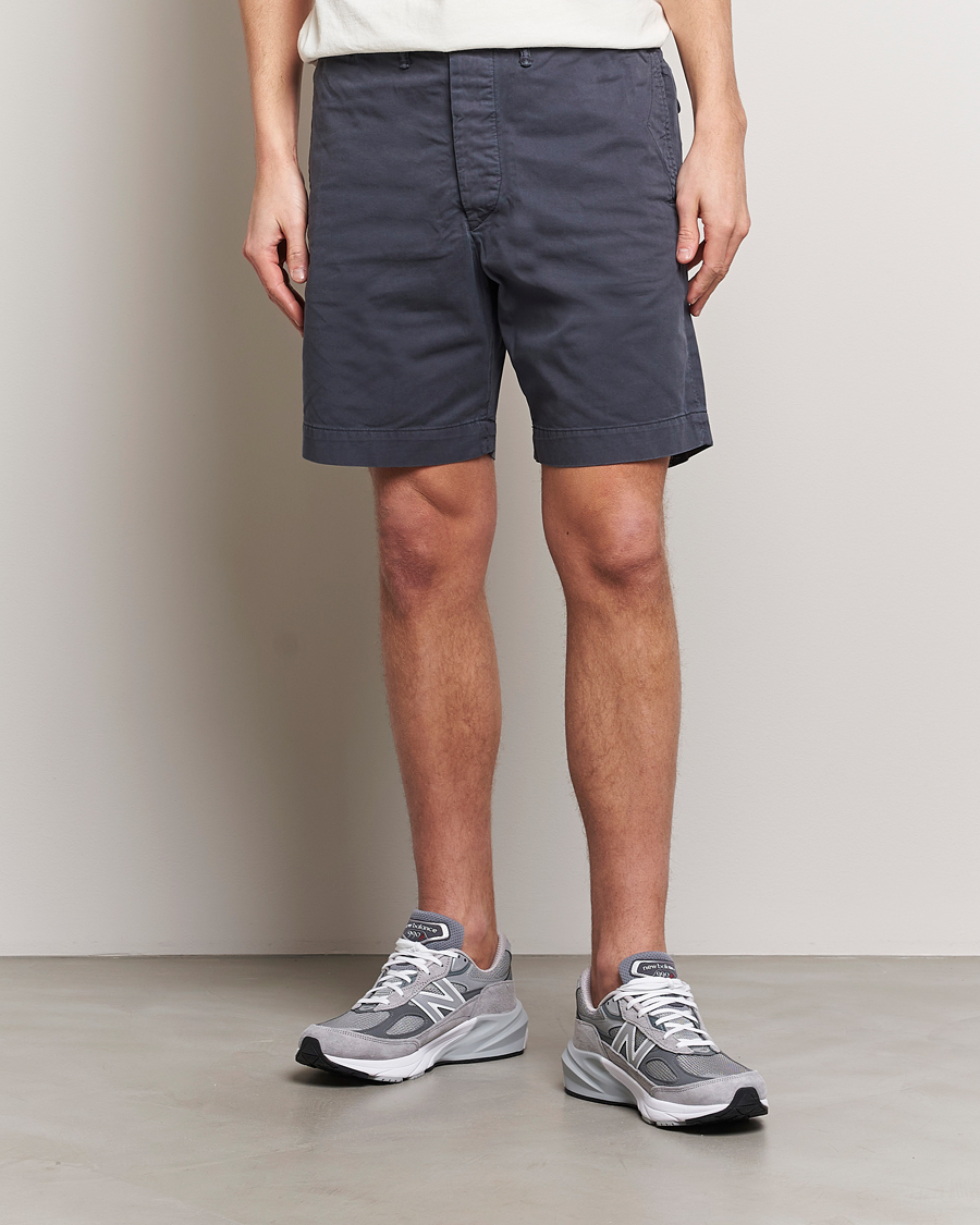 Herre | RRL | RRL | Officers Flat Shorts Navy