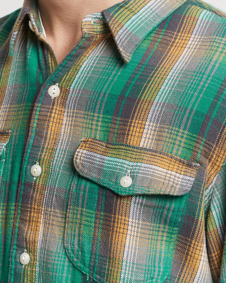 Herre | Skjorter | RRL | Preston Double Pocket Shirt Green/Yellow