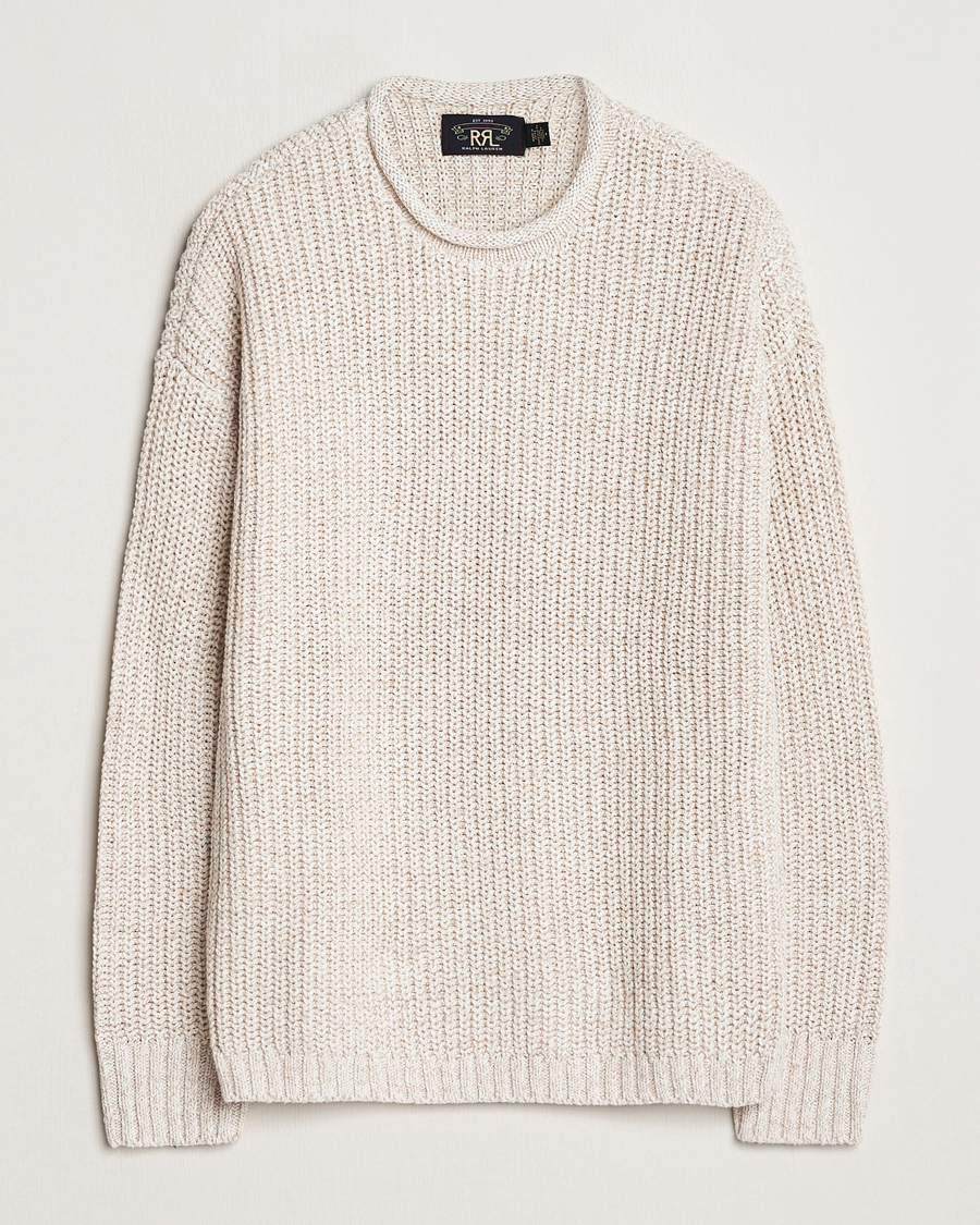 Herre | Gensere | RRL | Cotton/Linen Crew Neck Pullover Raw White