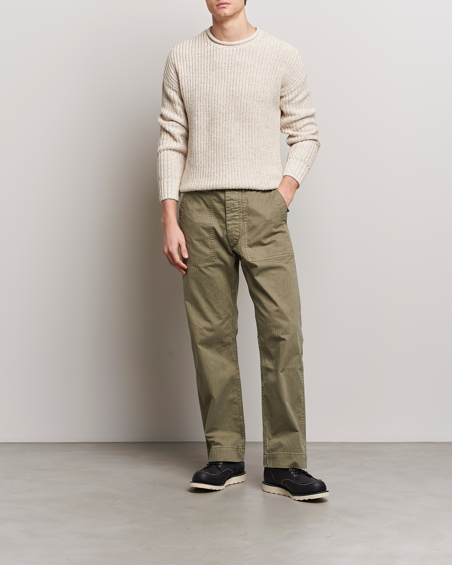 Herre | Gensere | RRL | Cotton/Linen Crew Neck Pullover Raw White