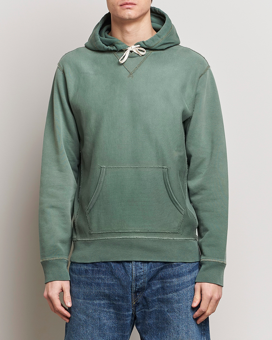 Herre |  | RRL | Hooded Sweatshirt Collegiate Green
