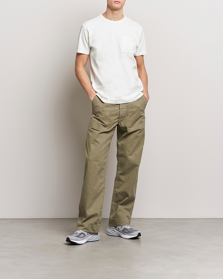 Herre | T-Shirts | RRL | 2-Packet Pocket Tee Warm White