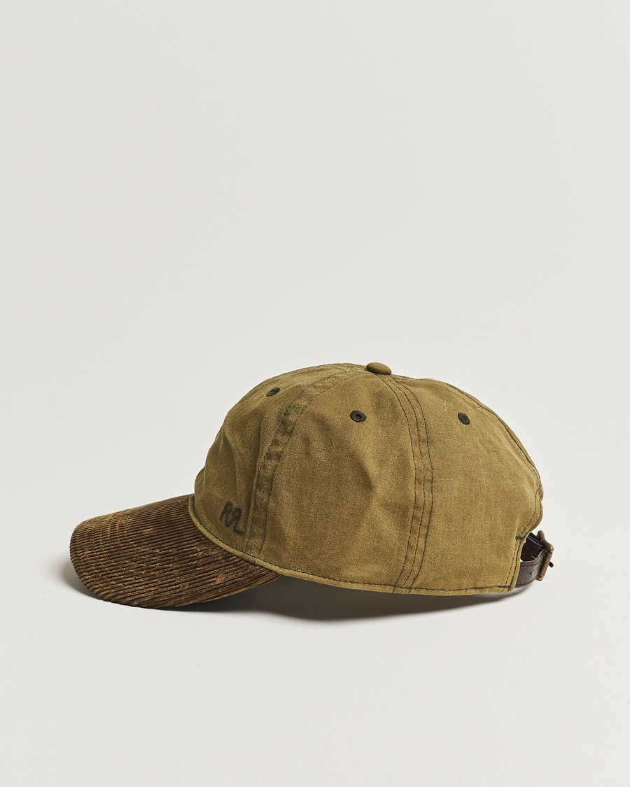 Herre | RRL Cotton/Corduroy Ball Cap Explorer Olive | RRL | Cotton/Corduroy Ball Cap Explorer Olive
