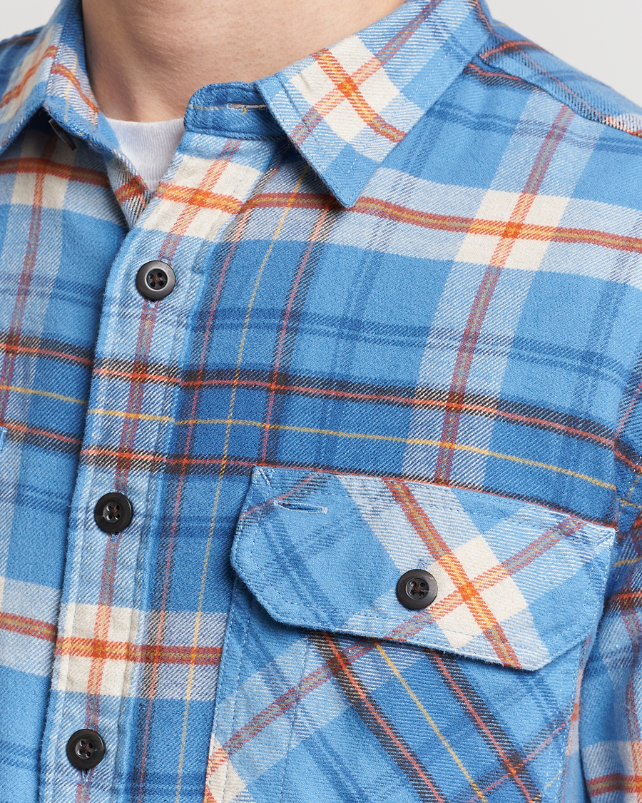 Herre | Skjorter | Pendleton | Burnside Flannel Shirt Blue/Red Plaid