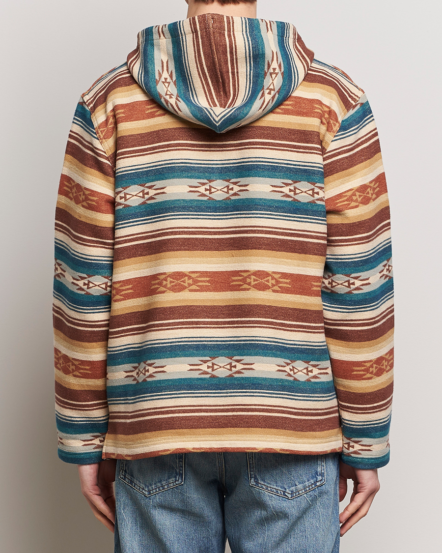 Herre | Gensere | Pendleton | Driftwood Hoody Azure/Brown Stripe