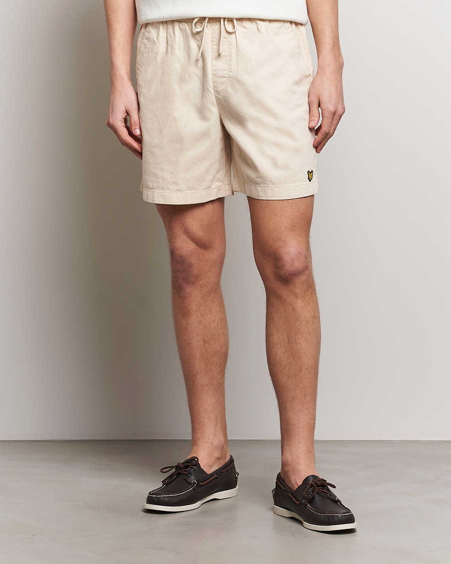 Herre | Linshorts | Lyle & Scott | Linen Drawstring Shorts Cove