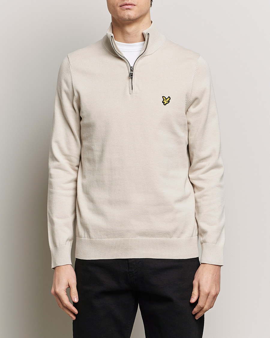 Herre | Lyle & Scott | Lyle & Scott | Cotton Knitted Half Zip Cove