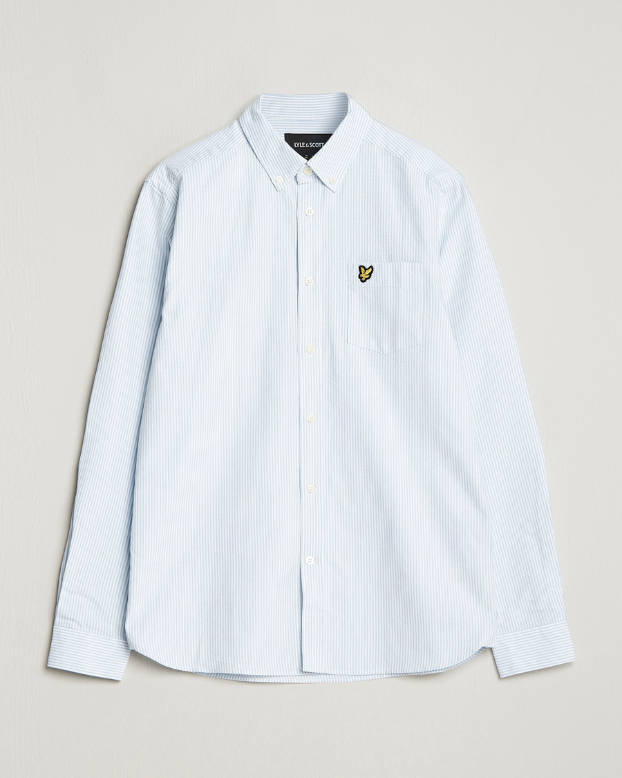 Herre | Skjorter | Lyle & Scott | Lightweight Oxford Striped Shirt Blue/White
