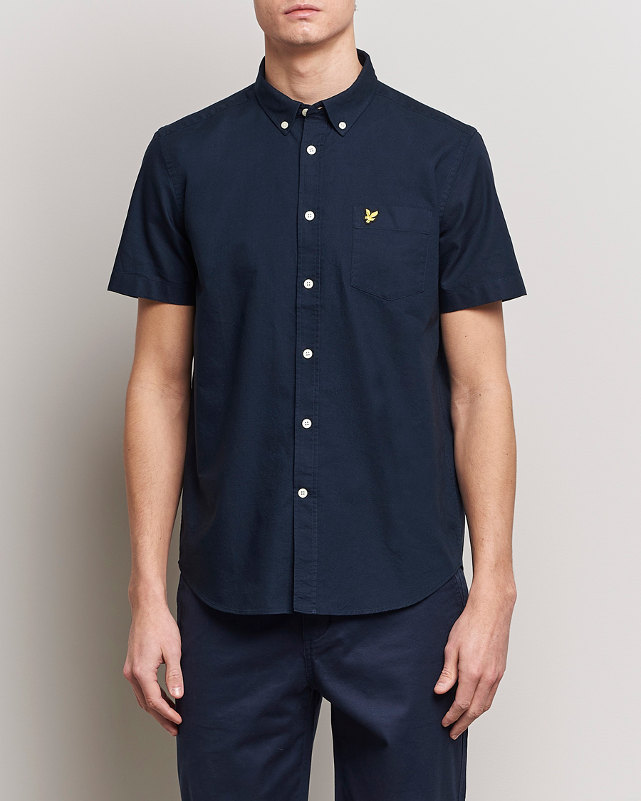 Herre | Tøj | Lyle & Scott | Lightweight Oxford Short Sleeve Shirt Dark Navy