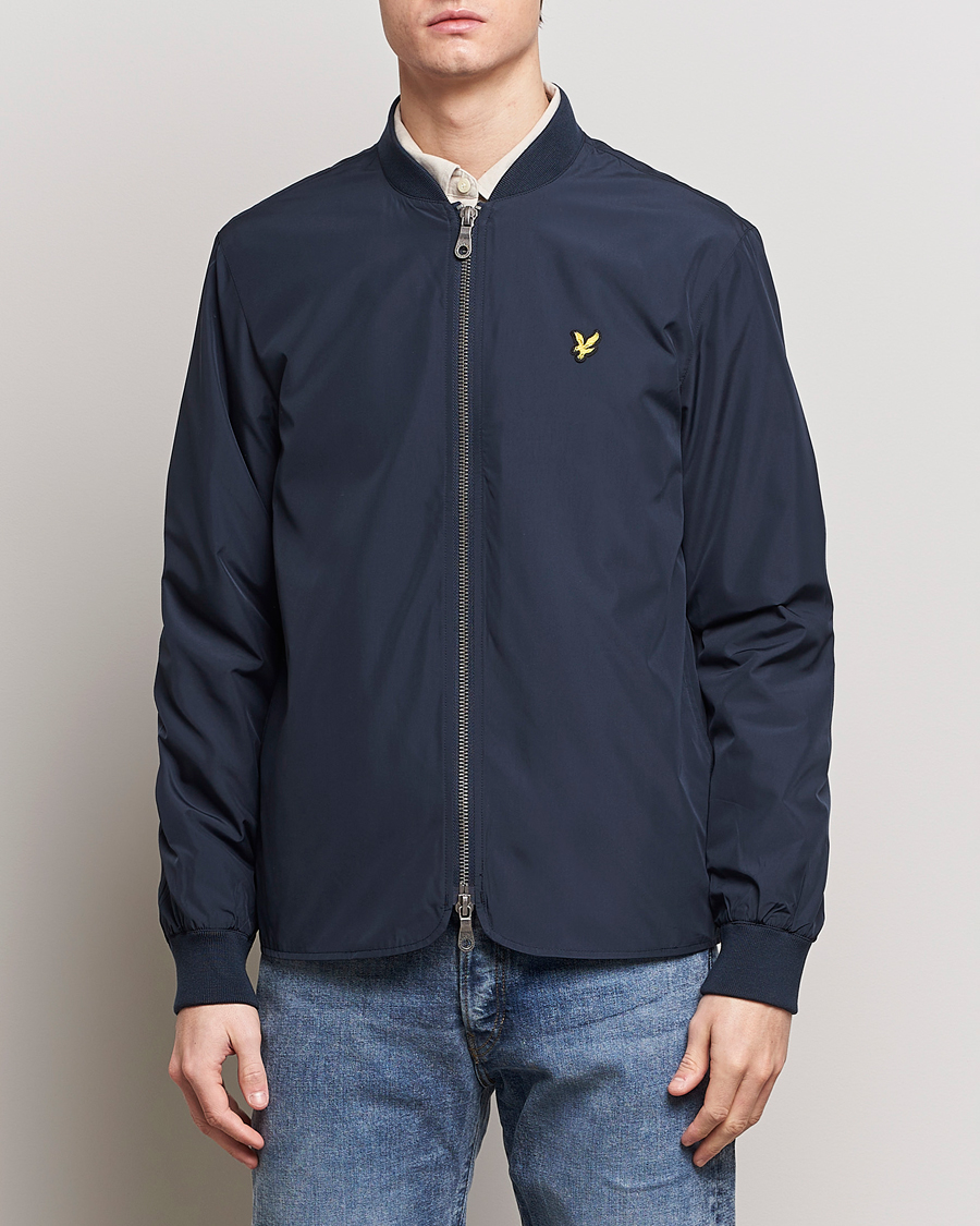 Herre | Klær | Lyle & Scott | Nylon Bomber Jacket Dark Navy