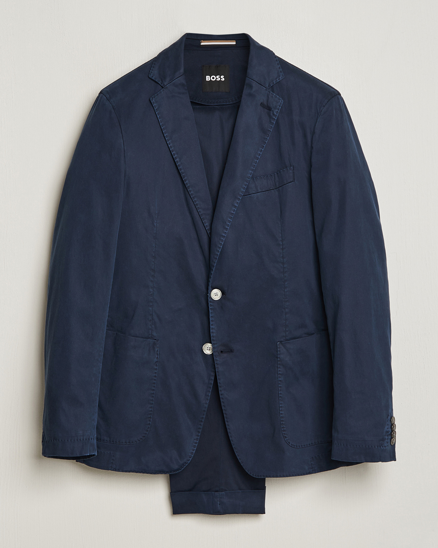 Herre | Dresser | BOSS BLACK | Hanry Cotton Suit Dark Blue