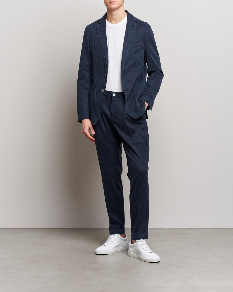 Men | Suits | BOSS BLACK | Hanry Cotton Suit Dark Blue