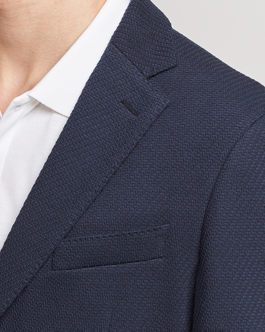 Herre | Dressjakker | BOSS BLACK | Hanry Structured Jersey Blazer Dark Blue