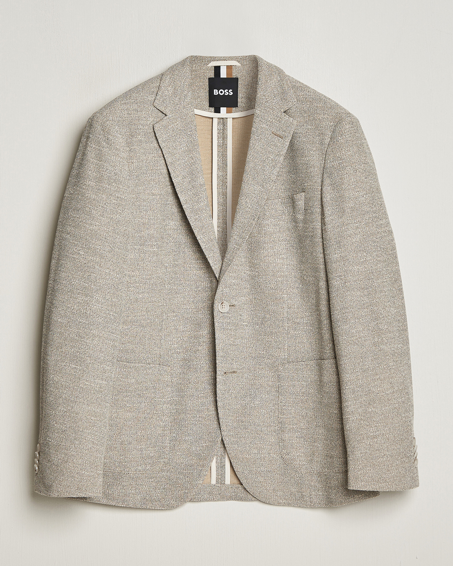 Herre | Dressjakker | BOSS BLACK | Jaye Regular Fit Jersey Blazer Light Beige